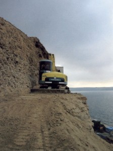 Izkop klifa v Piranu